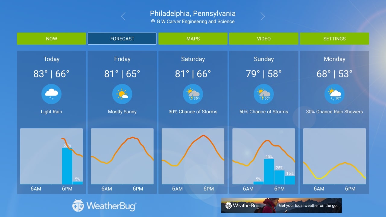 WeatherBug Screenshot 2